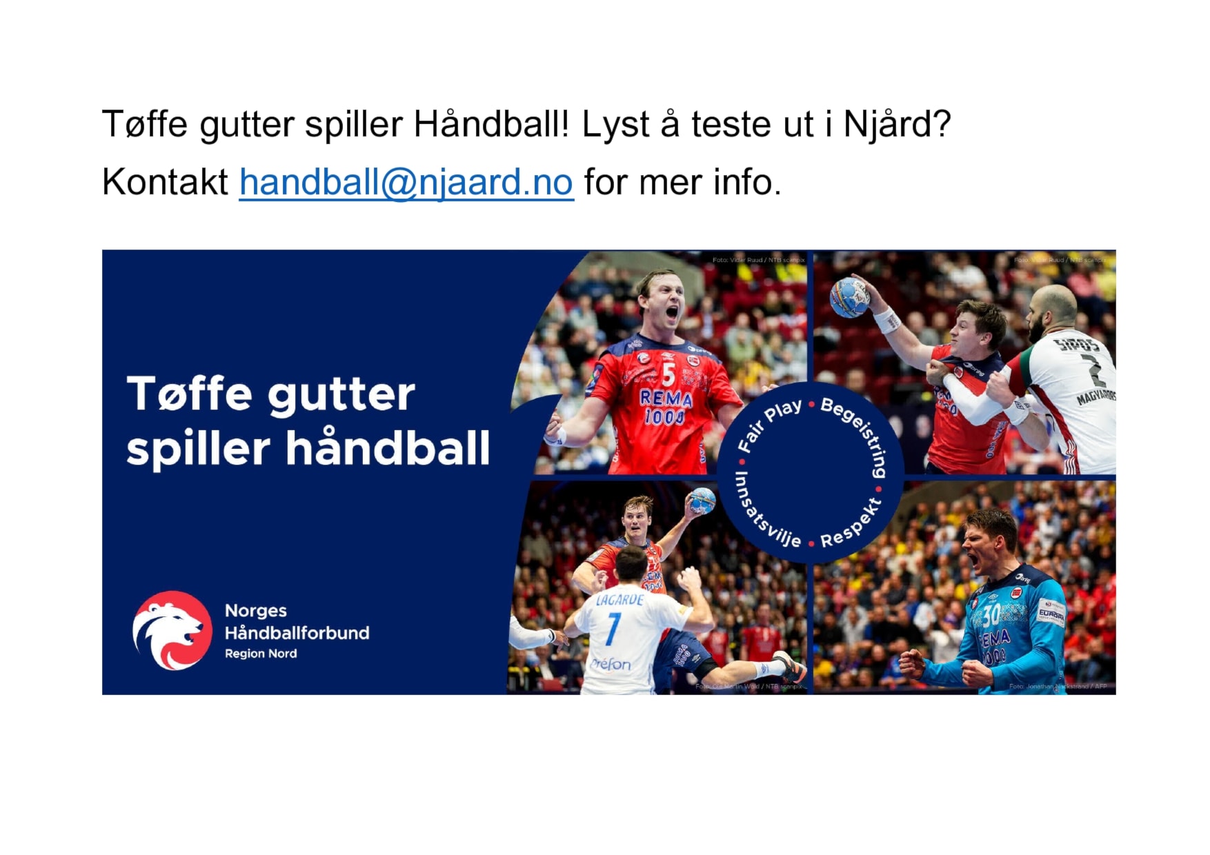 TØFFE GUTTER SPILLER HÅNDBALL!